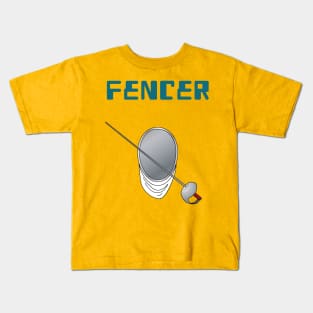 Fencer game - fencing sport Kids T-Shirt